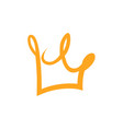 crown logo on white vector image