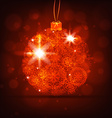 romantic red christmas background vector image