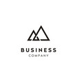 simple mountain peak mount line art logo vector image