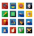 cricket shadow icons set vector image vector image