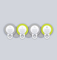 business infographics 1 2 3 4 steps options vector image