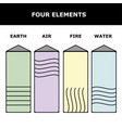 four element stone vector image vector image