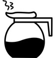 hot coffee in a decanter vector image