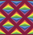 simple art background with bright rainbow rombs vector image