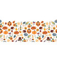 thanksgiving seamless border autumn food vector image