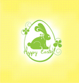 easter card with rabbit vector image