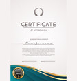 award certificate of appreciation diploma vector image vector image