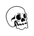 human skull in monochrome style design element vector image vector image