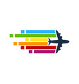 pixel art travel logo icon design vector image