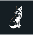 fox vintage logo vector image