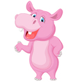 Cartoon hippo with open mouth Royalty Free Vector Image