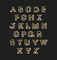 golden retro alphabets set vector image