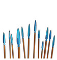 group of spears pointing skyward vector image vector image