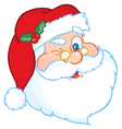 santa winking vector image