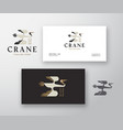 abstract crane bird geometry vector image