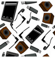 seamless pattern of electronic gadget vector image