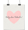 spanish st valentines day poster vintage design vector image