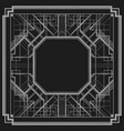 art deco style geometric frame border design gold vector image vector image