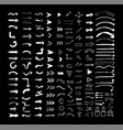 collection of texturing arrows vector image