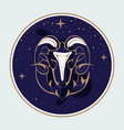 card with astrology capricorn zodiac sign vector image vector image