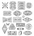 hand drawn logo set modern vintage templates vector image