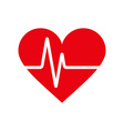 heartbeat icon vector image vector image