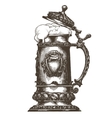 beer mug logo design template oktoberfest vector image