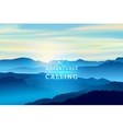 blue sunrise in the mountains - background vector image vector image