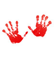 hand paint print set isolated white background vector image