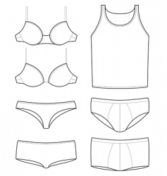 Underwear isolated set Royalty Free Vector Image