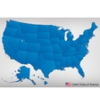usa map with federal states all vector image