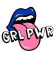 grl pwr short quote girl power cute hand drawing vector image vector image