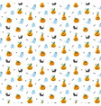 halloween seamless pattern design cute cartoon vector image vector image