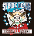 baseball psycho vector image vector image