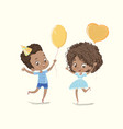 baby birthday party balloon dance poster african vector image vector image