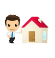 funny cartoon office worker vector image