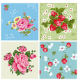 set of seamless vintage floral backgrounds vector image vector image