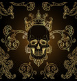 baroque seamless ornament damask style pattern vector image vector image