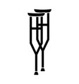crutch icon design template isolated vector image vector image