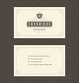 luxury business card and vintage ornament logo vector image