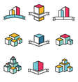 set of real estate house logo designs vector image