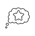 star bonus cloud isolated line icon benefit reward vector image
