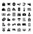 subsidy icons set simple style vector image