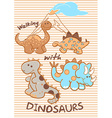 walking with dinosaurs vector image