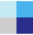 curly linear waves seamless pattern set vector image vector image