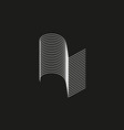 isometric geometric font line blend style number vector image vector image
