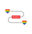 lgbt love with social barriers and prejudices vector image