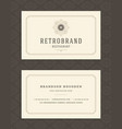 luxury business card and vintage ornament logo vector image vector image