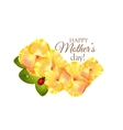 greeting card for mothers day with flowers vector image vector image