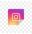 instagram social media icon design template vector image vector image
